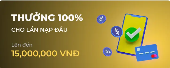 Khuyến mãi Thưởng 100% tại 13win okvip
